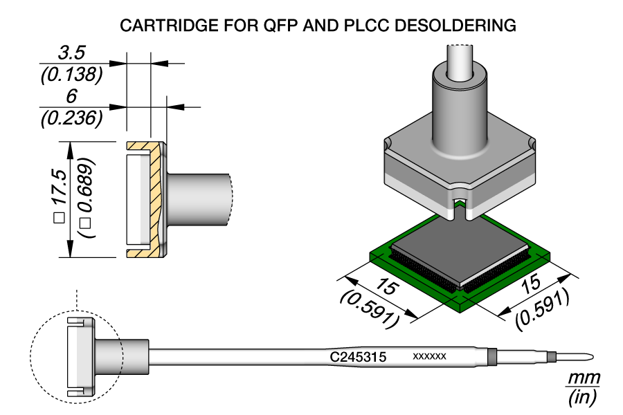 C245315 - Cartridge QFP 15 x 15